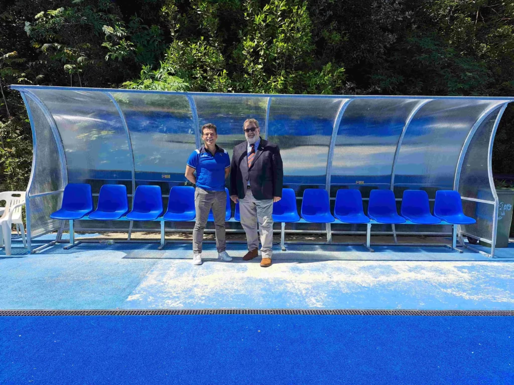 Presentazione delle nuove panchine coperte del campo Giorgio Arnaldi, realizzate con il sostegno di A.Se.F.